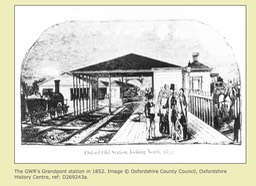 Drawing of the original railway station