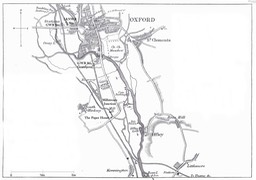 Map of Oxford showing both railway stns